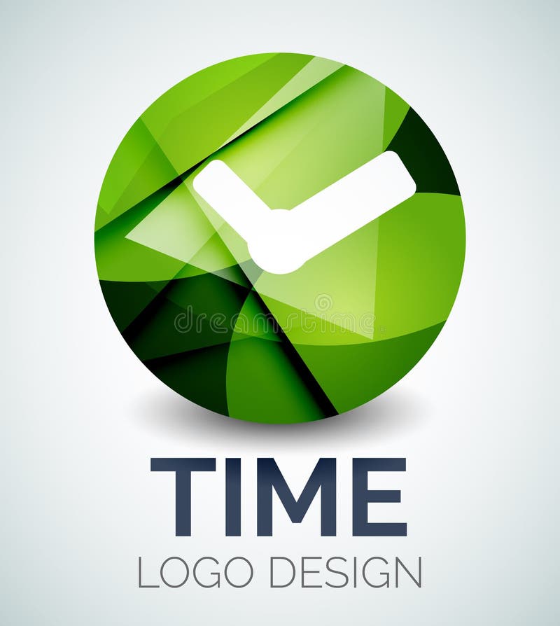 Clock, Time Company Logo, Business Concept Stock Vector Illustration