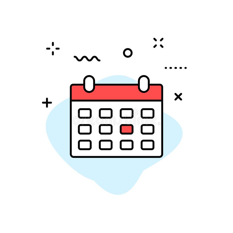 Time and clock web icons in line style. Timer, Speed, Alarm, Calendar. Vector illustration stock illustration