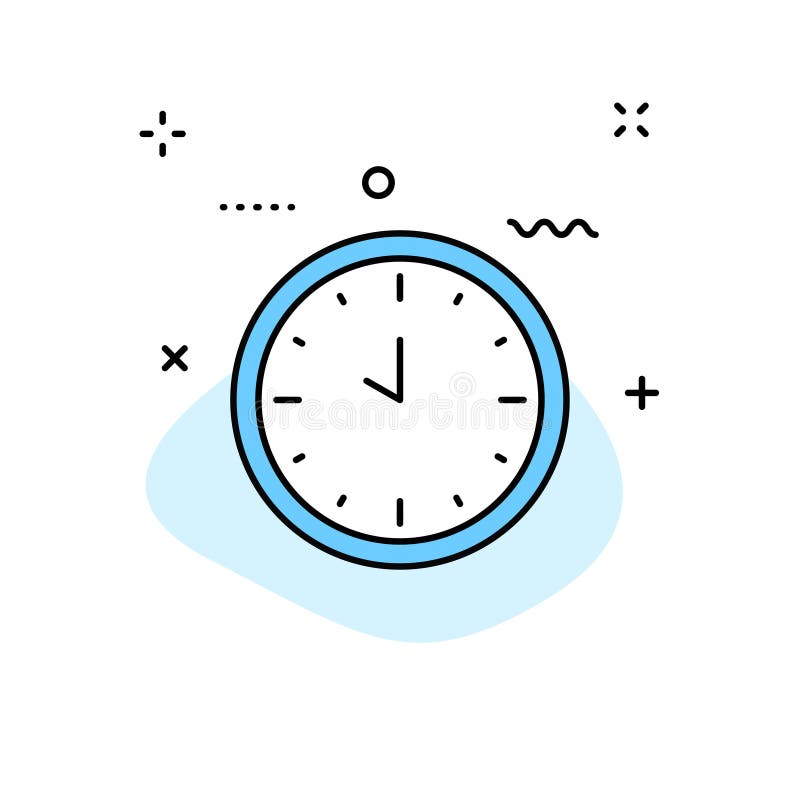Time and clock web icons in line style. Timer, Speed, Alarm, Calendar. Vector illustration.