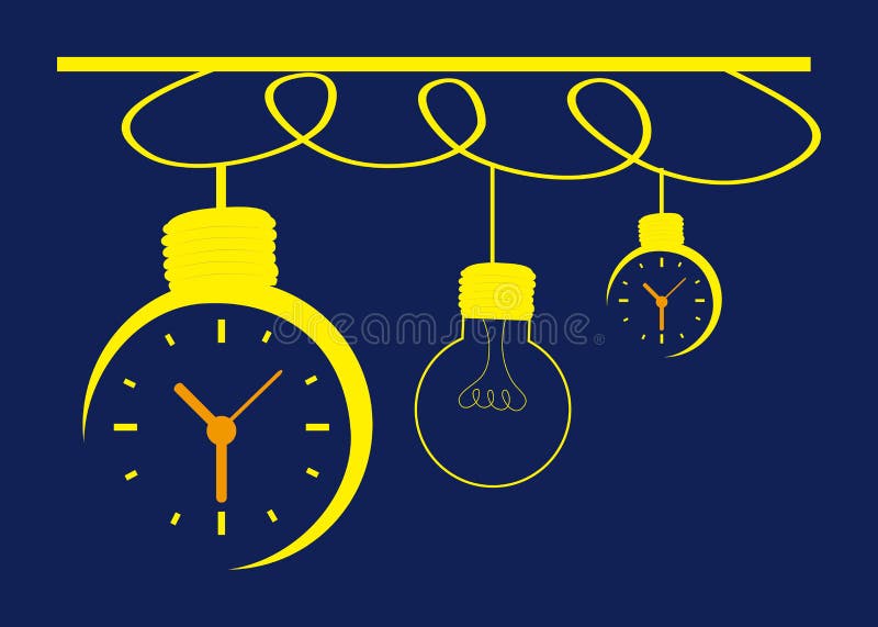 Time Hours Seconds with Future Ahead Stock Illustration Illustration