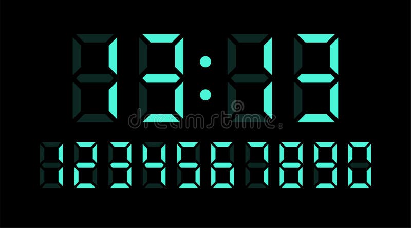 Calculator lcd display number clock time numeral timer. LCD