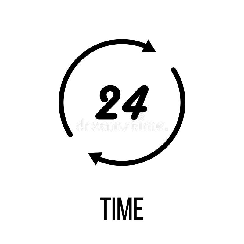Time Icon Or Logo In Modern Line Style. Stock Vector - Illustration of