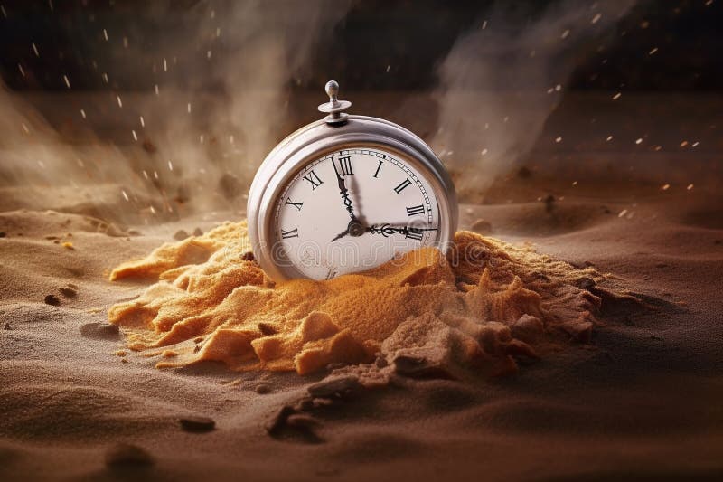 Time. An irreversible current flowing in only one direction, from past, through present to the future. Hourglass vector illustration