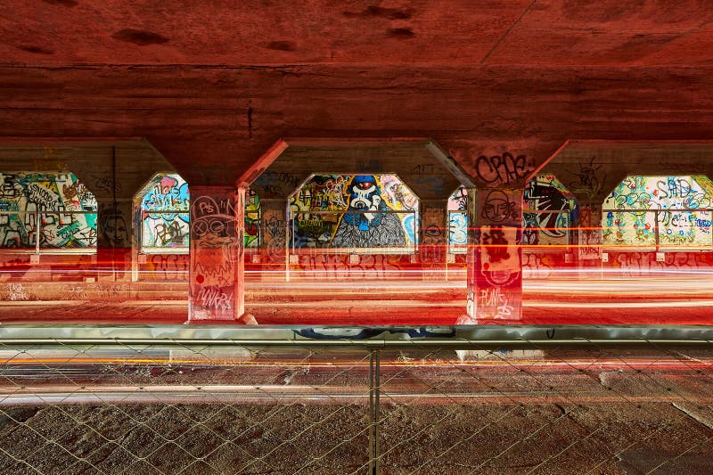 Time Lapes Krog Street Tunnel of Atlanta GA stock images Time Lapes Krog Street Tunnel of Atlanta GA stock images