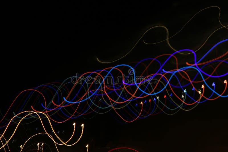 Time Lapse Photograph Of Red And Blue Lights Illuminated Against A