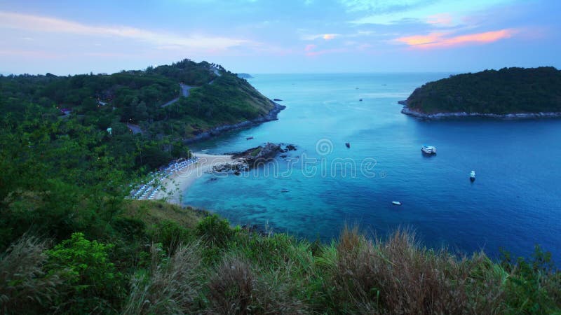 Time lapse of the tropical beach on the island of Phuket