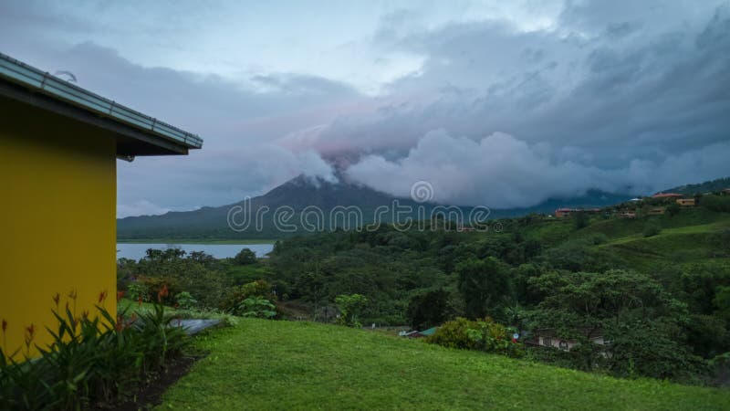 Time lapse of the volcano of Arenal