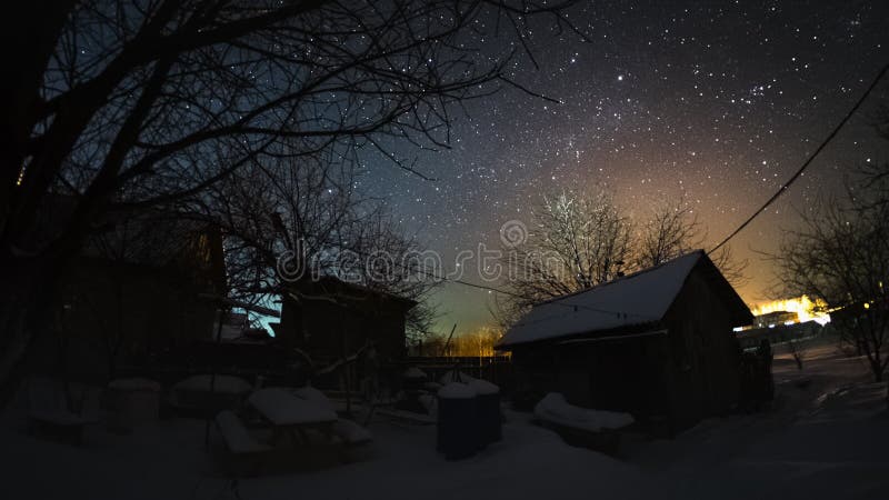 Time lapse of winter garden