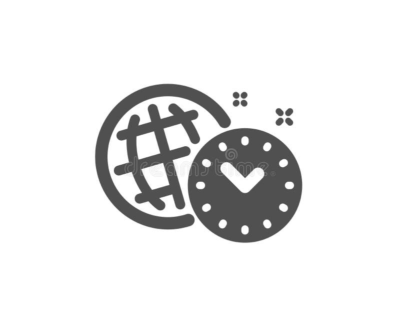 Time Management Icon. World Clock Sign. Watch. Vector Stock Vector