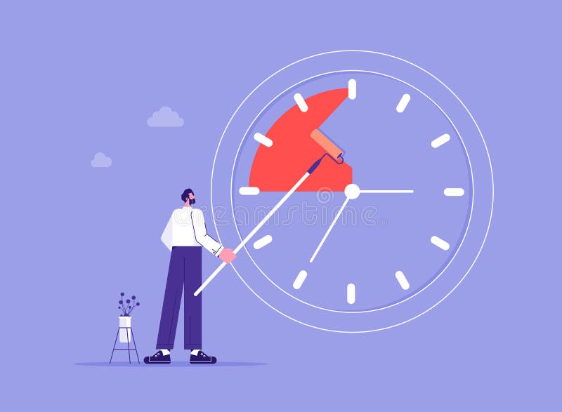 Time management or project deadline concept stock illustration