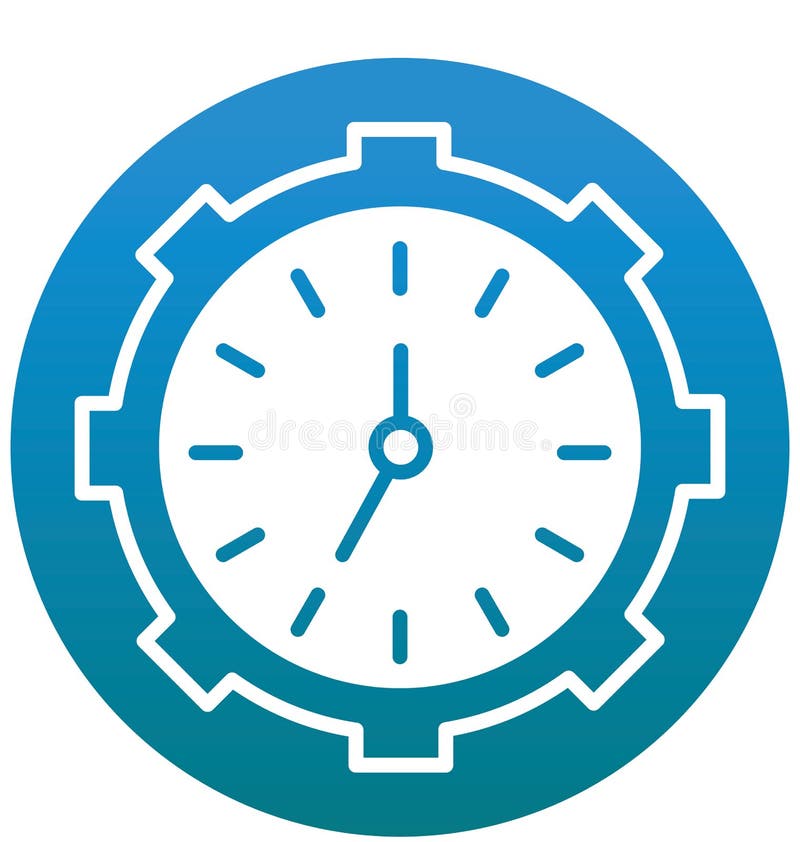 Time Management, Time Settings Isolated Vector Icon Can Be Easily