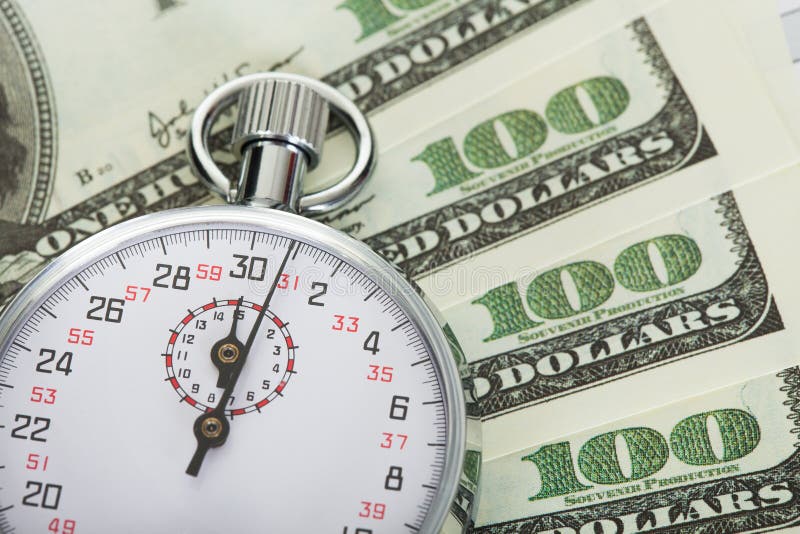 Time is money concept stock images