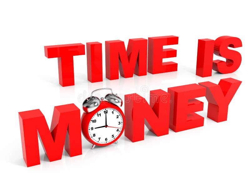 Time is money. stock illustration