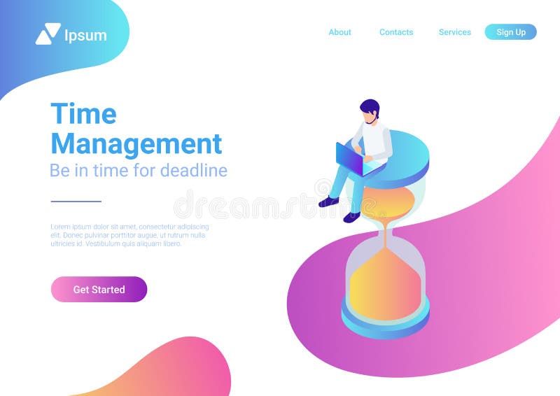 Time is money flat 3d web isometric infographic bu vector illustration Time is money flat 3d web isometric infographic bu vector illustration