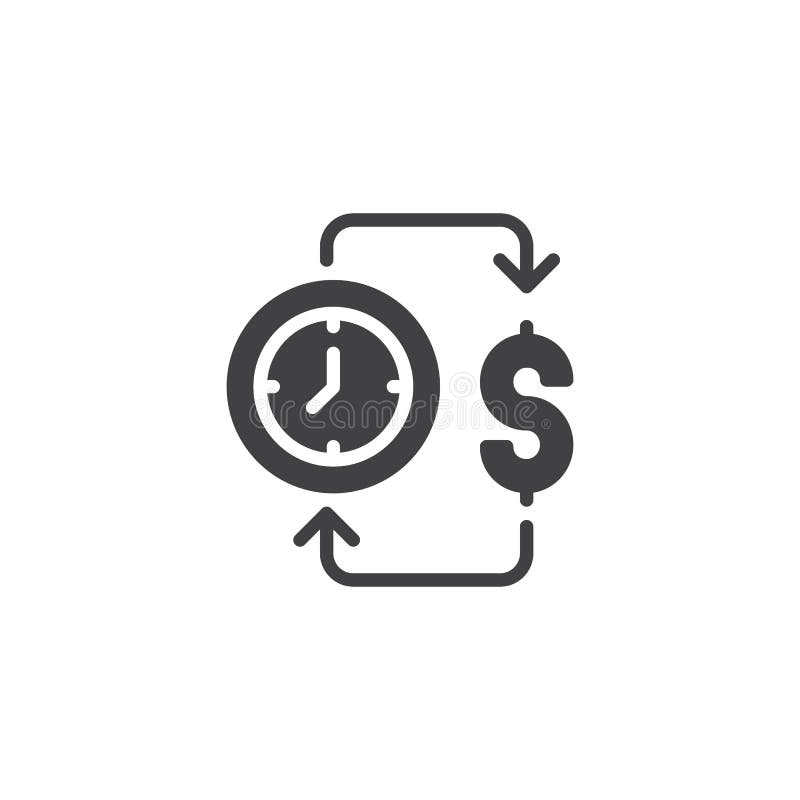 Download Time is money vector icon stock vector. Illustration of ...