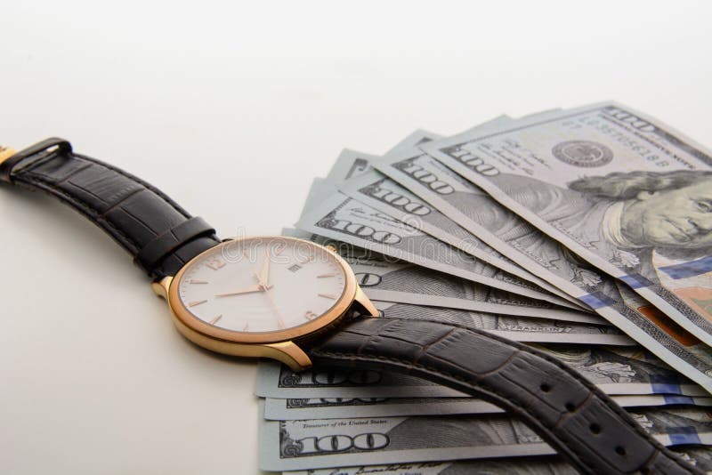 Time is Money. Watch and Dollars Stock Photo Image of cash, business
