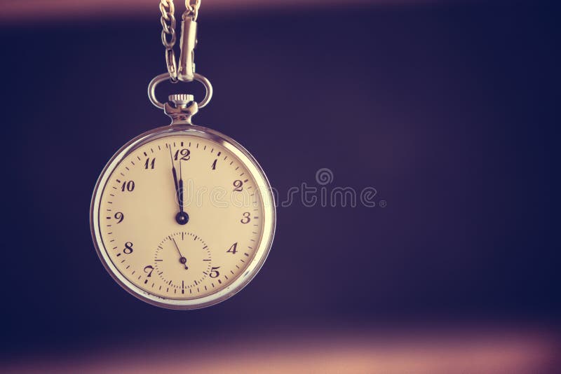 Time Passing Concept. Old Pocket Watch. Running Out of Time.