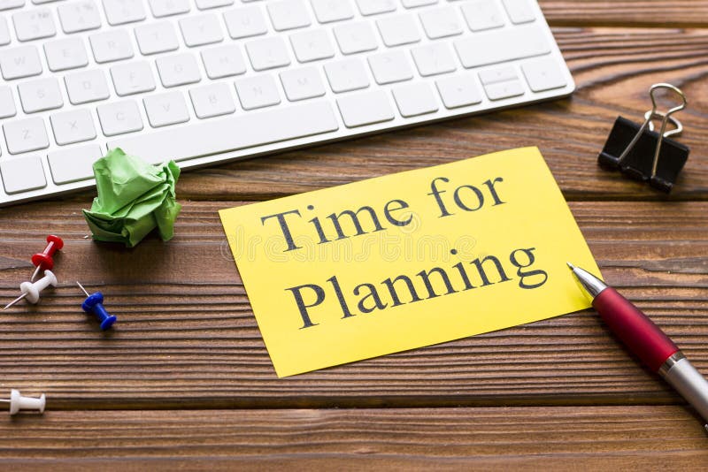 Time for Planning Inscription Stock Image - Image of manager, agenda ...