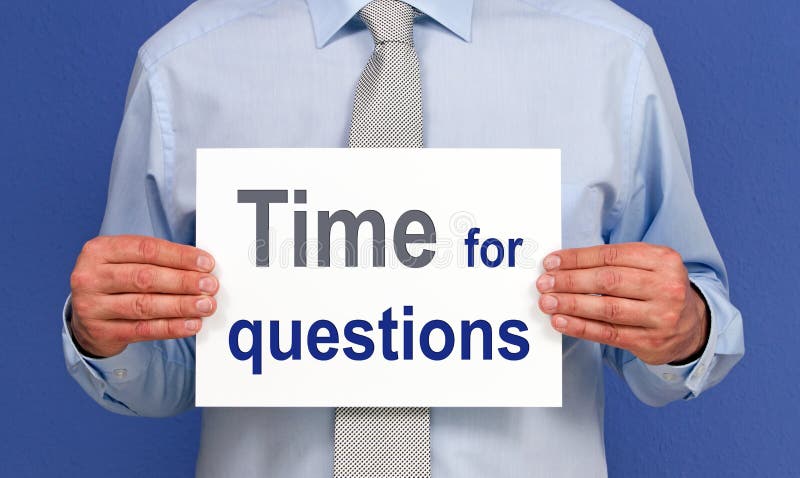 Time for questions sign