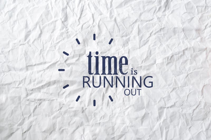 Time is Running Out Sign on Background Stock Photo Image of clock