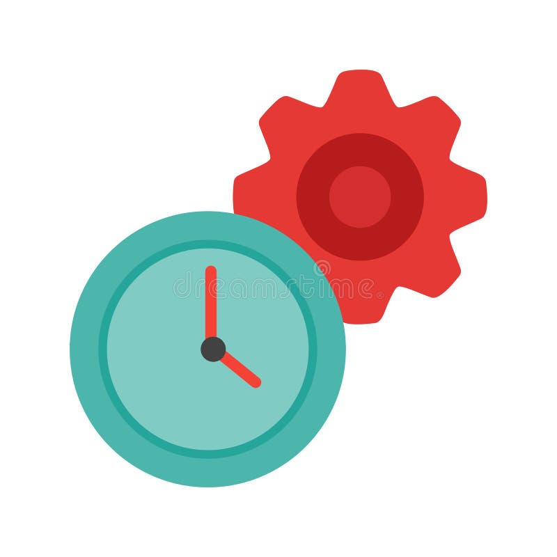 Time Settings. Laptop, setting, time icon vector image. Can also be used for web. Suitable for use on web apps, mobile apps and print media.