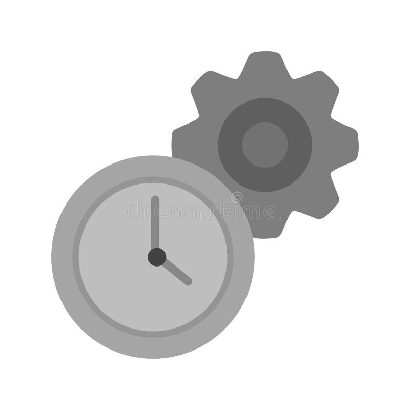 Time Settings. Laptop, setting, time icon vector image. Can also be used for web. Suitable for use on web apps, mobile apps and print media.