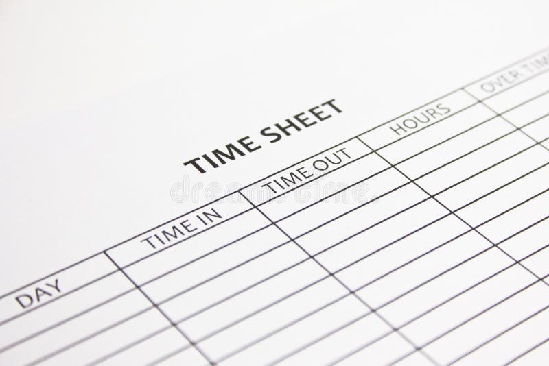 Time Sheet stock photo. Image of detail, chart, employee - 22200358