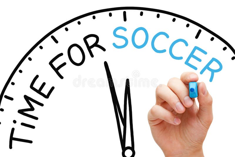 Time For Soccer Clock Concept royalty free stock images
