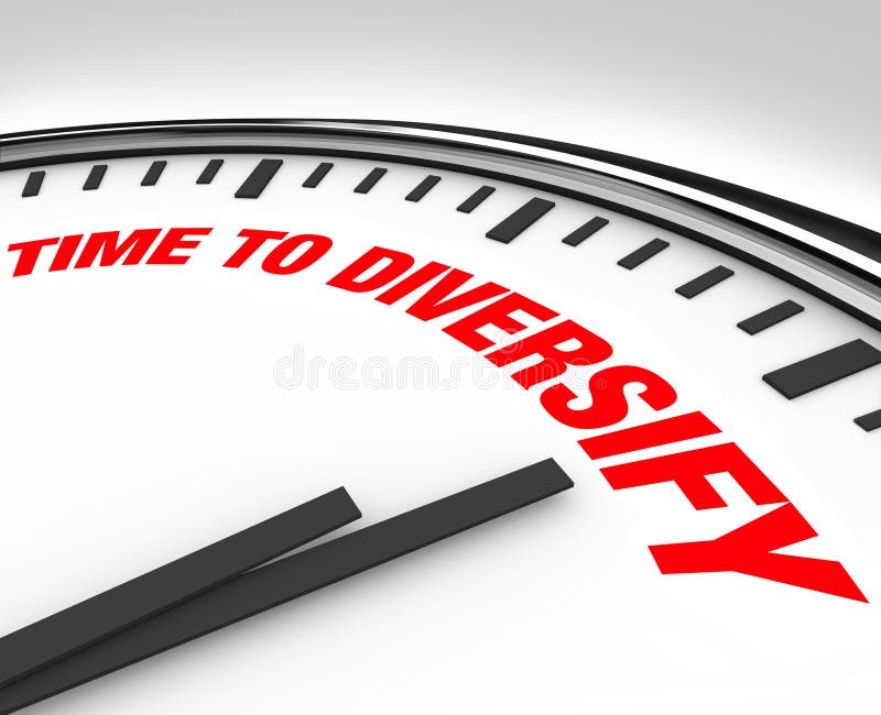 Time to Diversify Clock Manage Investment Risk royalty free illustration Time to Diversify Clock Manage Investment Risk royalty free illustration