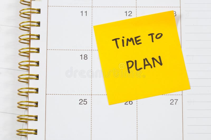 Time to plan text royalty free stock image
