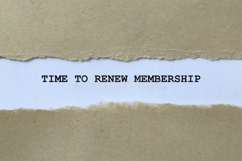 time to renew membership on white paper