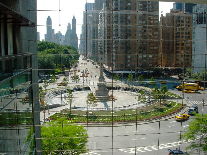 New York Columbus Circle from Time Warner Building Window
