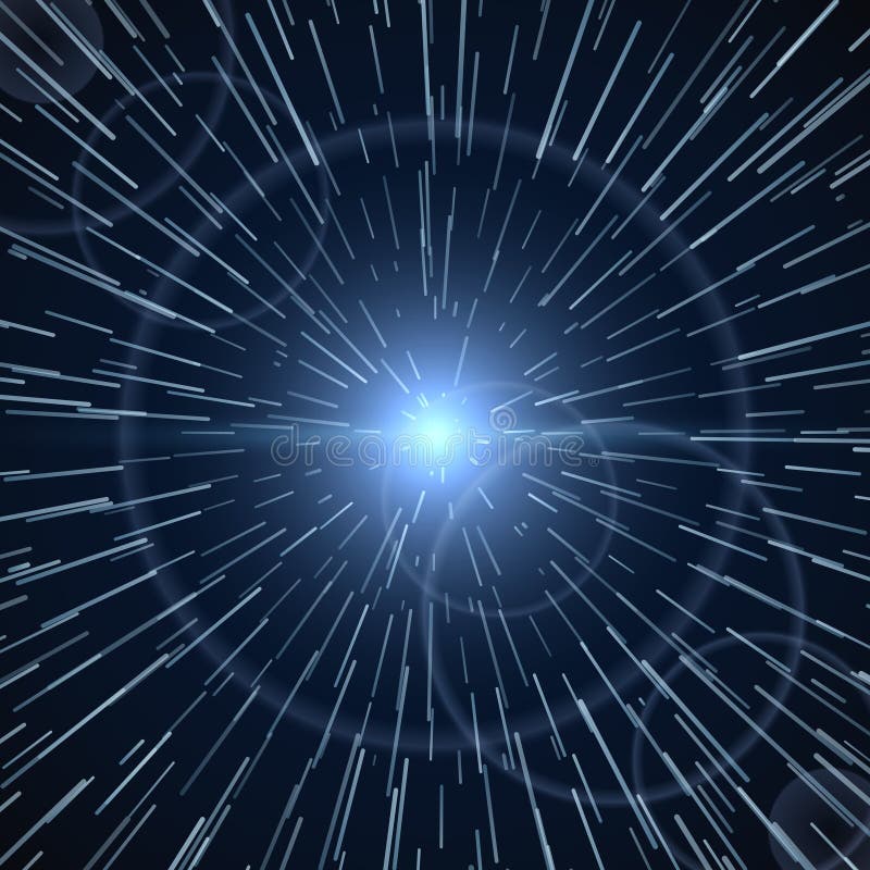 Time warp, bright light white sunburst vector illustration vector illustration