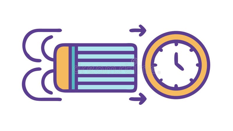 Time warp speed: accelerating through the temporal flow, vector design Generative AI vector illustration