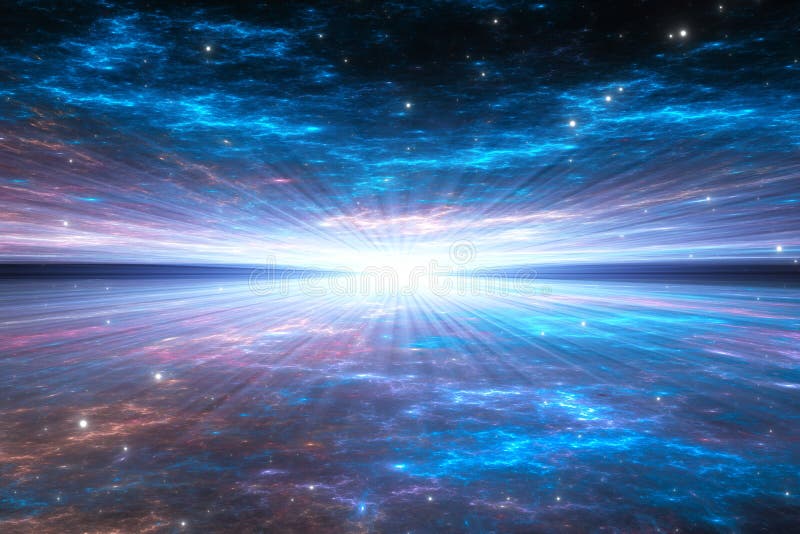 Time warp, traveling in space stock illustration