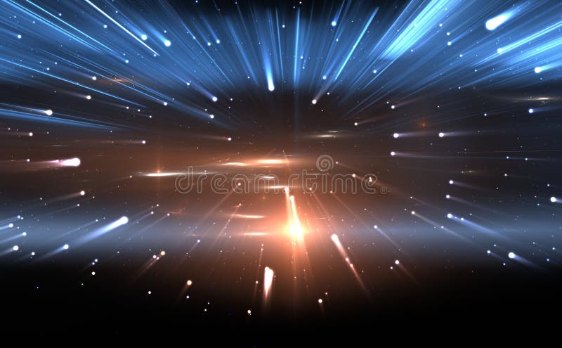 Time warp, traveling in space. stock illustration