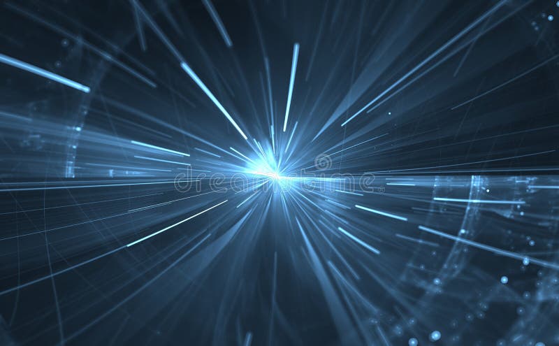 Time warp, traveling in space. vector illustration