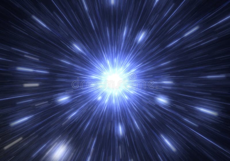 Time warp, traveling in space. royalty free illustration