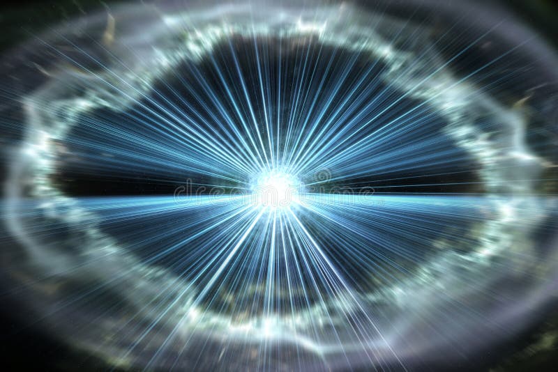 Time warp, traveling in space. royalty free illustration