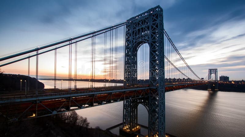 Timelapse with George Washington Bridge traffic