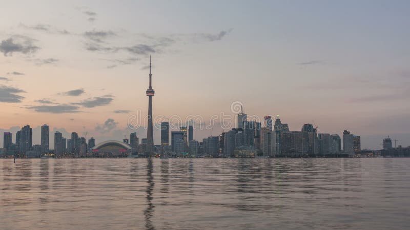 Timelapse Toronto horisontsolnedgång