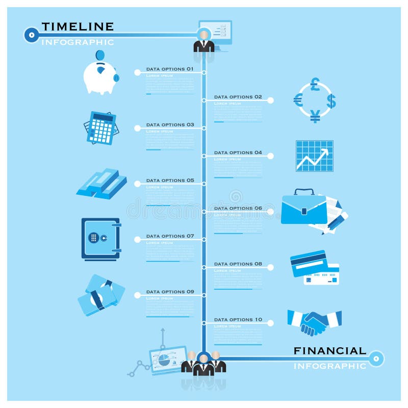 Timeline Business Financial Infographic Stock Vector Illustration of