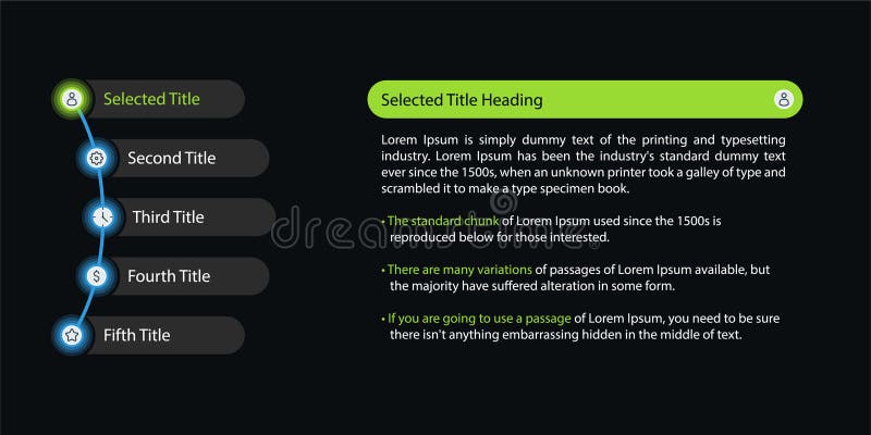 Timeline Infographic, Business data visualization, Process chart, Listed steps and description, web buttons. Business template for stock illustration Timeline Infographic, Business data visualization, Process chart, Listed steps and description, web buttons. Business template for stock illustration