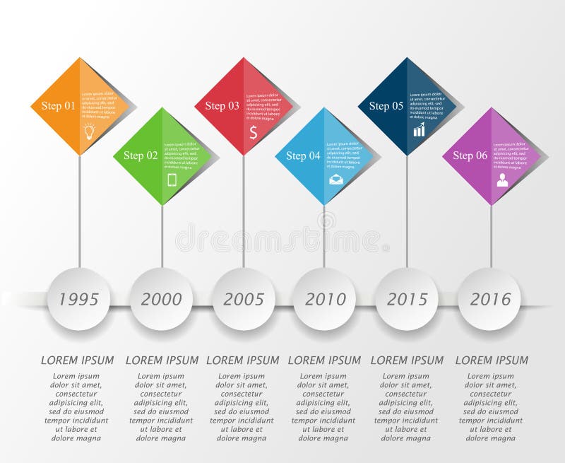 Timeline infographic template stock illustration Timeline infographic template stock illustration