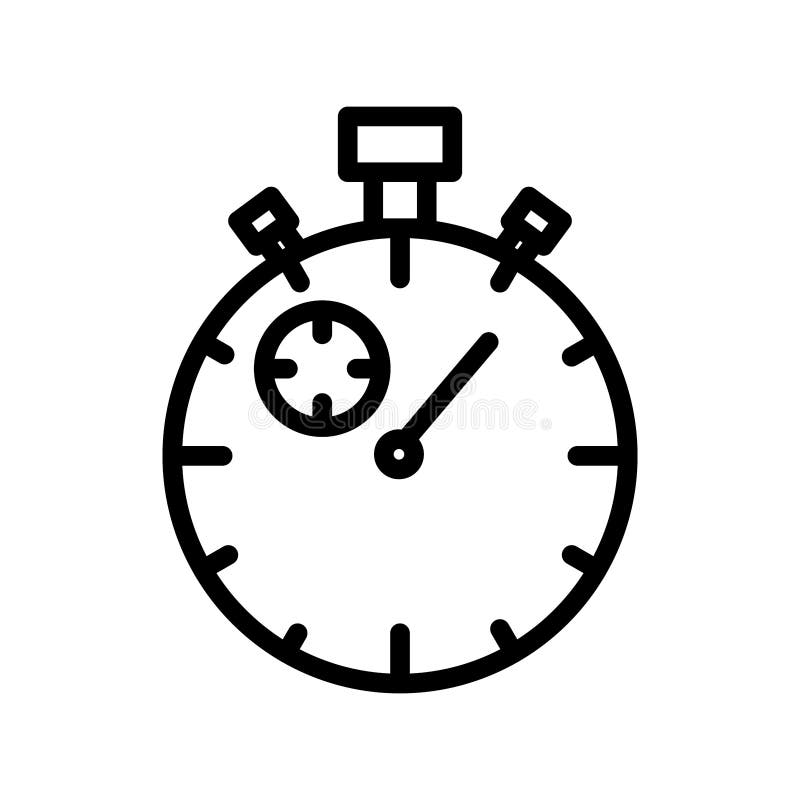 Timer Icon. Stopwatch Line Icon. Simple Illustration Mobile Concept and