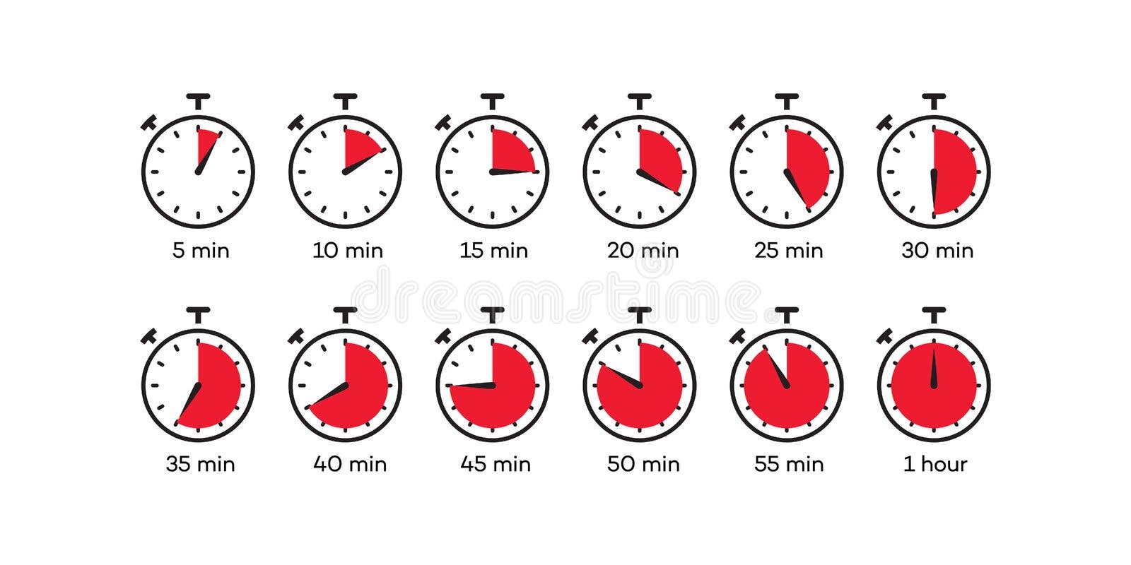 Timer 1 hour symbol color line style 7225135 Vector Art at Vecteezy