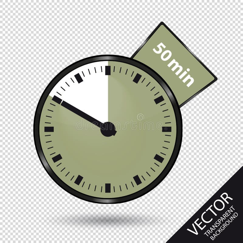 Timer 50 Minutes Vector Illustration Isolated On Transparent Background Stock Vector Illustration Of Modern Background