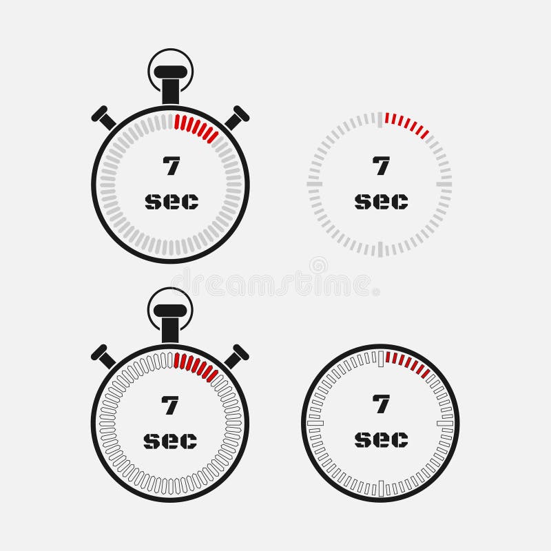 7 Seconds Timer Clock 7 Sec Stock Vector (Royalty Free) 2331103061
