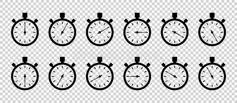 Timers Icon On Transparent Background Isolated Vector Elements Stopwatch Symbol Vector Countdown Circle Clock Counter Timer Stock Illustration Illustration Of Accurate Movement