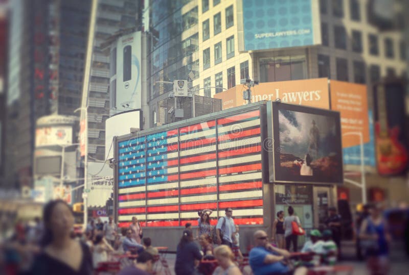 Times Square American Flag